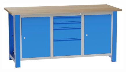 Workshop table with inserted containers SD41722 - 1