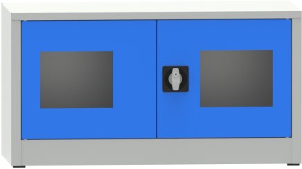 Metal filing cabinet with Plexiglas glass door C29710 - 1