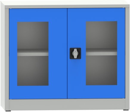 Metal filing cabinet with Plexiglas glass door C29720 - 1