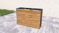 Outdoor wooden litter bin Pera - 2