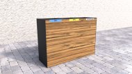 Outdoor wooden litter bin Pera - 1