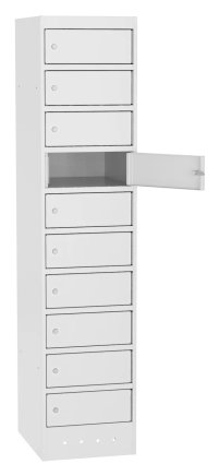 Laptop cabinet SZNL 4110 - 10 compartments with sockets and USB A+C - 2