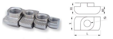 T-slot nut KEA-40-M6 - 1