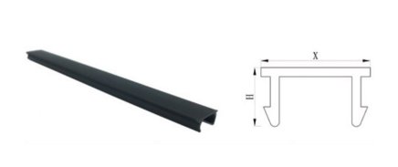 Plastic cover for slot 8 mm KGN2-8 - 1