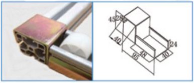 KJ-2040C-40 roller track holder - 1