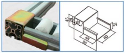 KJ-2060C-40 roller track holder - 1