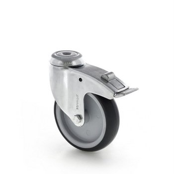 Swivel instrument wheel with brake, diameter 100 mm - 1