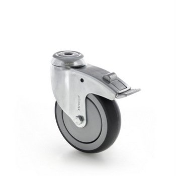 Swivel instrument wheel with brake, diameter 100 mm - 1