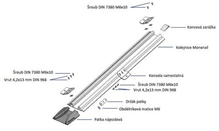 Approach foot of the rail - fastening by drilling - 2