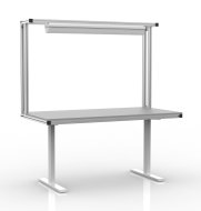Electrically height-adjustable table made of aluminum profiles - 1