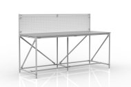 Workshop table with perforated panel width 2000 mm, 24040836 - 1