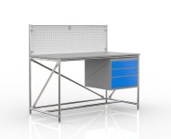 Workshop table with perforated panel width 1500 mm, 24040833 - 4
