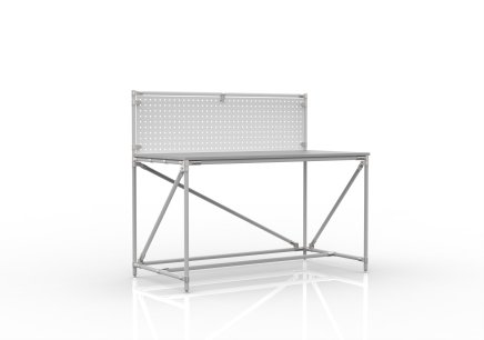 Workshop table with perforated panel width 1500 mm, 24040830 - 1