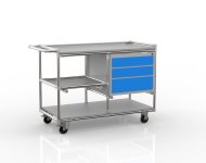 Tailor-made tubular system workshop trolley with container 22082105 - 1