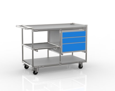 Tailor-made tubular system workshop trolley with container 22082105 - 1