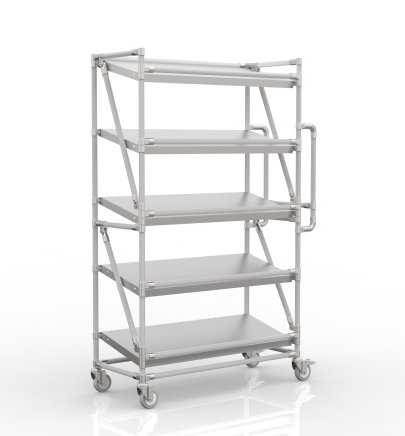Crate rack trolley with 1000 mm wide inclined shelves, SP10040 (4 models) - 1