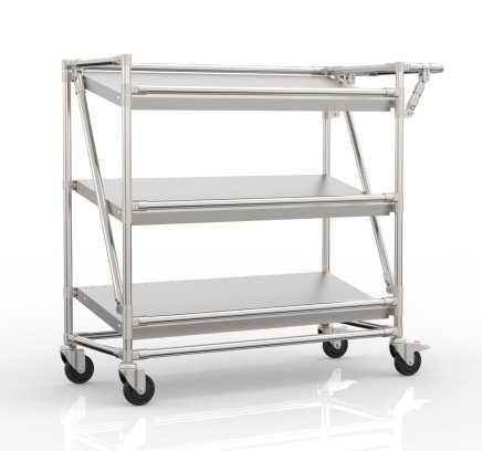 Crate rack trolley with inclined shelves 24042530 - 4