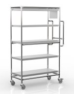 Crate rack trolley with five straight shelves, SPS10040 (2 models) - 4