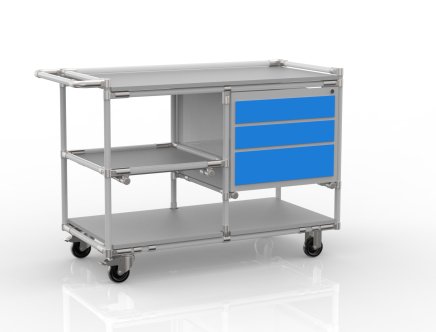 Tailor-made tubular system workshop trolley with container 22082105 - 2