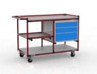 Tailor-made tubular system workshop trolley with container 22082105 - 3