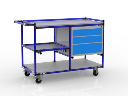 Tailor-made tubular system workshop trolley with container 22082105 - 4