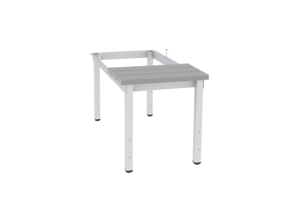 Bench with legs and rectification P313 W grey plastic economy - 1