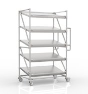 Shelving trolley for crates with inclined shelves 1000 x 600 mm, SP10060 - 1