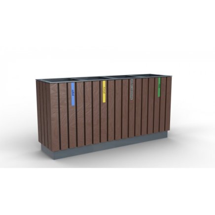 Outdoor trash can Recyclate V. maintenance-free - 1