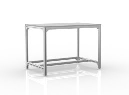 Workshop table made of aluminum profiles (various versions)