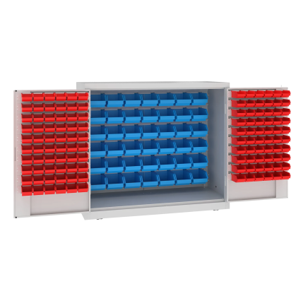 Workshop cabinet MSW112/5-11s with plastic boxes - 1
