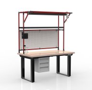 Electric height-adjustable desk with a container and three drawers 24111935 - 2
