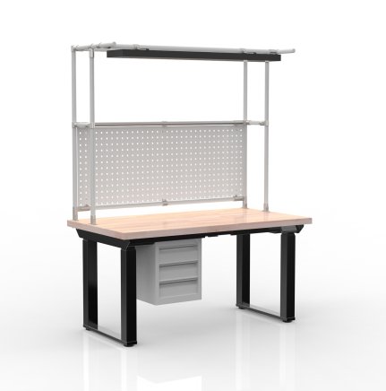 Electric height-adjustable desk with a container and three drawers 24111938 - 1
