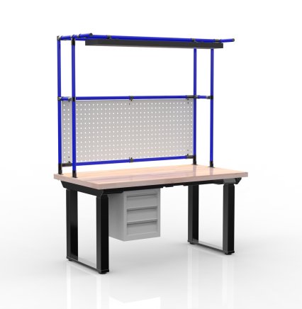Electric height-adjustable desk with a container and three drawers 24111938 - 3
