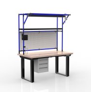 Electric height-adjustable desk with a container and three drawers 24111935 - 3