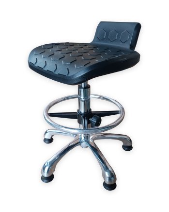 Workshop stool  with circle and glides E01H - 1
