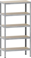 Kovona Screwless rack 150 kg with laminate shelves type N285P1 RAL 7035 - 1