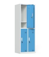 Four-compartment metal wardrobe with cylinder lock - 2