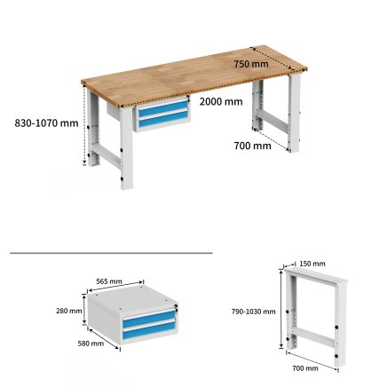 Workshop height-adjustable workbench EN_02_2012 - 4