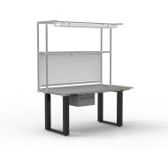 ESD Electrically Height-Adjustable Workbench with Extension - 1