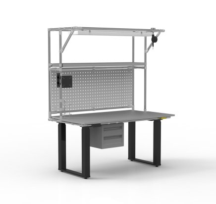 ESD Electrically Height-Adjustable Workbench with Extension - 1