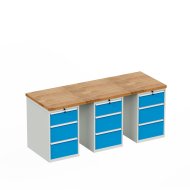 Workshop table with base container HD_15333