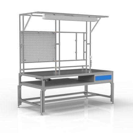 Mechanically height-adjustable welding table - 1