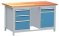 Workshop Tables with Integrated Storage Cabinets
