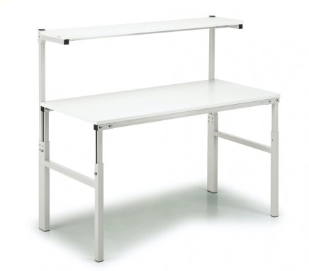 Height adjustable Treston antistatic table with shelf, TPH715 ESD - 1