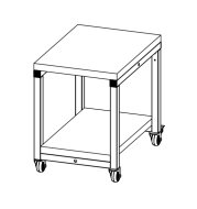 Antistatic structure for an adjustable table trolley