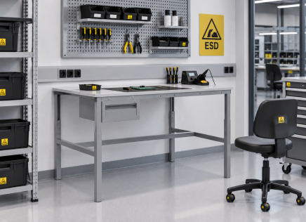 Antistatic Height-Adjustable Table Enprag SPESD, 1800 × 700 mm - 2