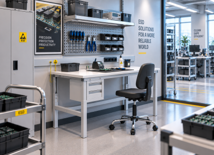 Antistatic Height-Adjustable Table Enprag SPESD, 1500 × 700 mm - 2