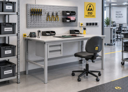Antistatic Height-Adjustable Table Enprag SPESD, 1800 × 700 mm - 2