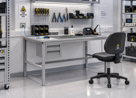 Antistatic Height-Adjustable Table Enprag SPESD, 1500 × 900 mm - 2