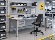 Antistatic Height-Adjustable Table Enprag SPESD, 1800 × 900 mm - 2